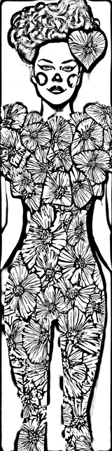 Free colorable bookmarks of a clown standing in a pose